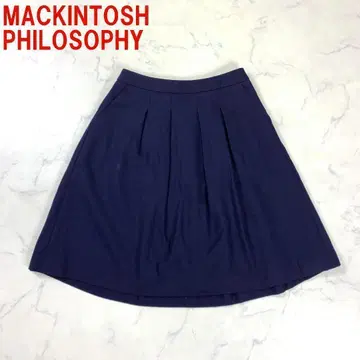 A2309 매킨토시 철학 미디 스커트 울 네이비 34