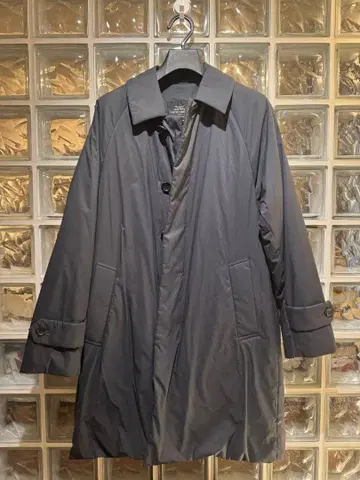 UNITED ARROWS 패딩 하프 스텐카라 코트 다크 그레이