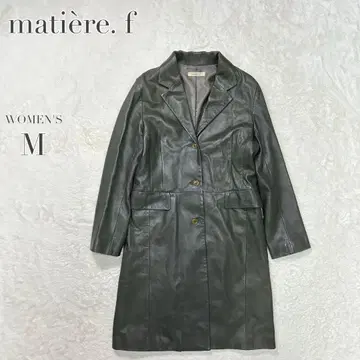 마티에르 천연 가죽 체스터 코트 롱 일본제 빈티지 레어 구제 의류