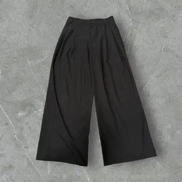 자라 플리츠 팬츠 와이드 슬랙스 블랙