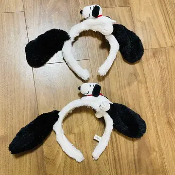 스누피 귀 달린 머리띠 2개 세트
