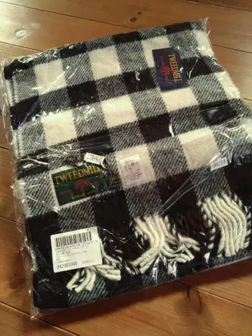 새상품 TWEEDMILL 체크 무늬 스톨 영국제 체크 울