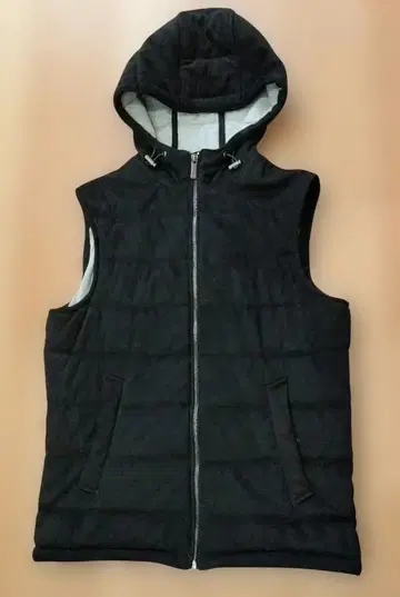 ZARA 후드 부착 블랙 베스트 S