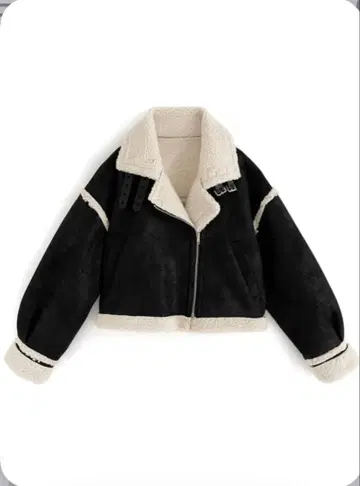 페이크 무스탕 라이더 자켓 [k9178d] black