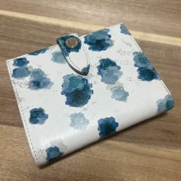 DORACO 수채화풍 꽃무늬 접이식 지갑