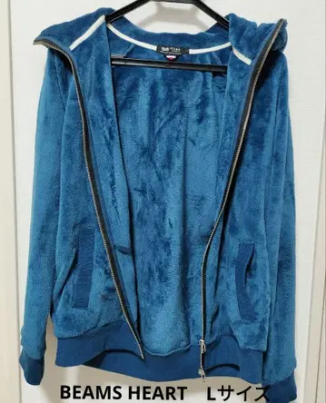 BEAMS HEART 플리스 자켓 L 사이즈 파랑 빔즈하트