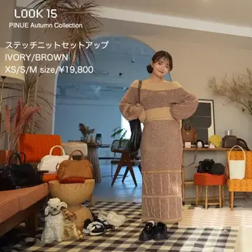 [ 한정판 ] pinue 니트 스티치 셋업 2024AW