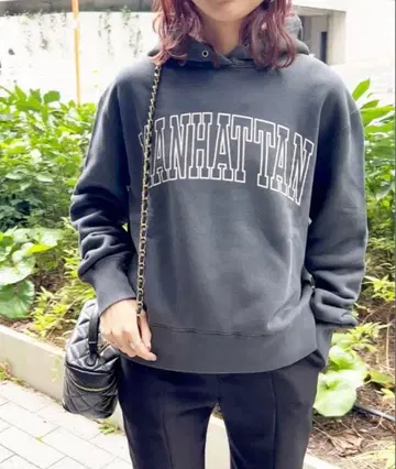 Speak & Span MANHATTAN 로고 후드티 그레이