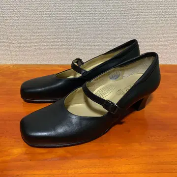 새상품급 23cm 키쿠치 신발 펌프스 가죽 블랙 블랙