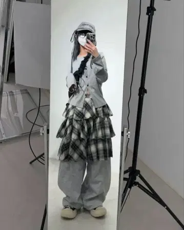 Nerd out XU 허리 로프 루즈 스웨트 팬츠