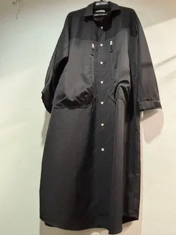 SUMI STYLE 블랙 롱 셔츠 드레스