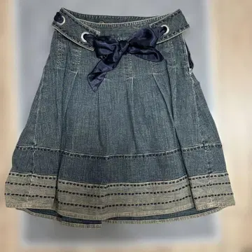 TO BE CHIC 데님 리본 스커트