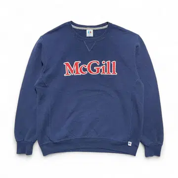 USA 구제 의류 러셀 마기 대학 칼리지 크루넥 앞 V 맨투맨