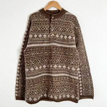 45R 노르딕 자카드 908 헨리 니트