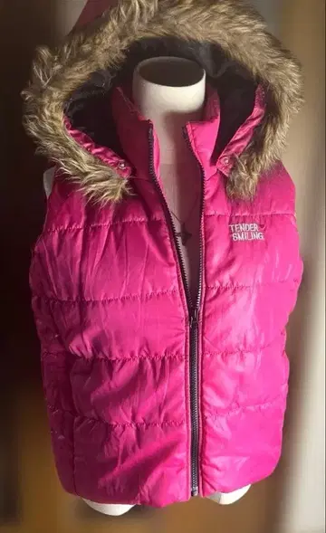 핑크 다운 베스트 퍼 y2k 헤이세이 갸루 그런지 archive