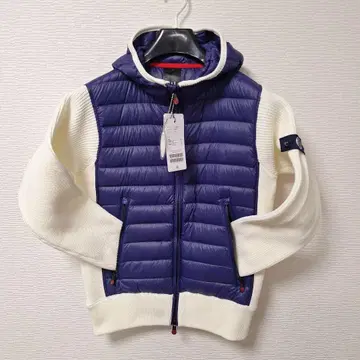 G-Stage 후드 부착 다운 자켓 네이비/화이트 다운 90% 페