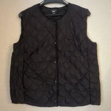 유니클로 웜 패디드 블랙 XL 퀼팅 베스트