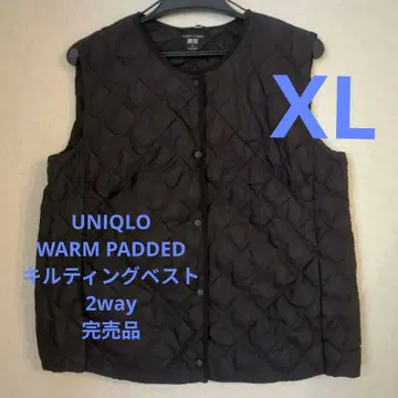 유니클로 웜 패디드 블랙 XL 퀼팅 베스트