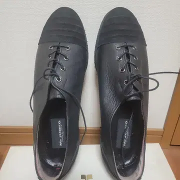 미스터 준코 블랙 스트라이프 레이스업 슈즈 25cm