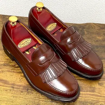 SCOTCH GRAIN 퀼트 코인 로퍼 24EE 브라운 가죽 신발