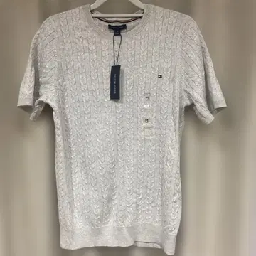 TOMMY HILFIGER 반팔 케이블 니트 M
