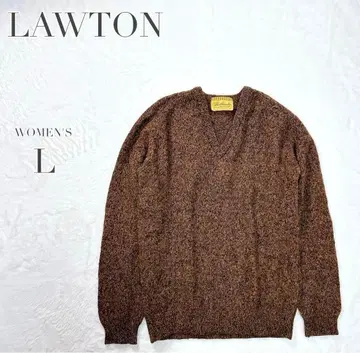 새상품급 [ LAWTON ] 스웨터 울 100% 심플 V넥 빈티지