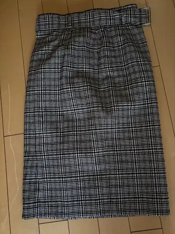 B ability 체크 무늬 하이웨스트 스커트