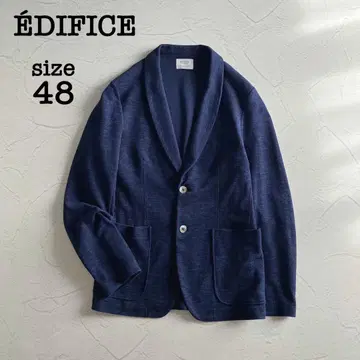 [ 컨디션 최상 ] 에디피스 일본제 코튼 테일러드 자켓 네이비 48