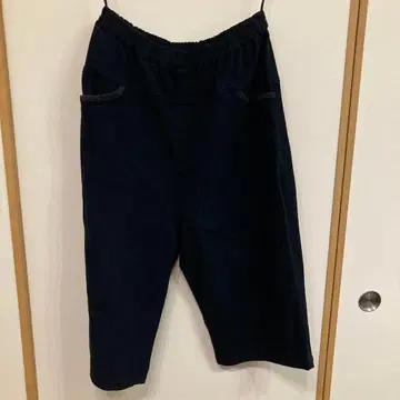 다크 블루 캐주얼 팬츠 허리밴딩