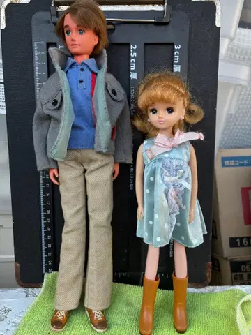 리카짱 인형 도트 드레스 약 25cm 남아 약 40cm