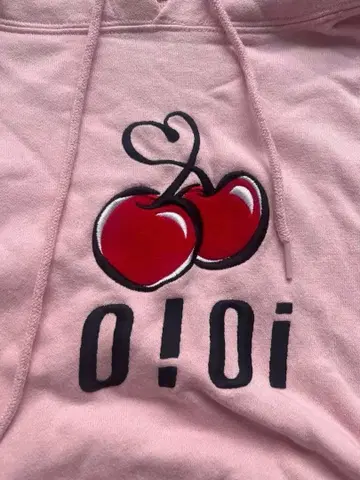 KIRSH 체리 자수 핑크 후드티