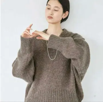 [ TODAYFUL ] 울 라운드 헴 니트 브라운