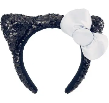 키티 머리띠 USJ 블랙 리본