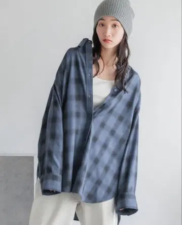 [ 로리즈팜 ] 옴브레 체크 셔츠 LS