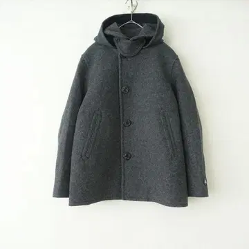 오르치발 울 후드 부착 그레이 코트