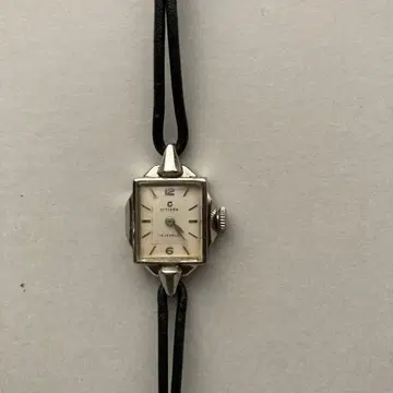 앤티크 워치 수동 와인딩 손목시계 가죽 벨트 천연 가죽 블랙 실버