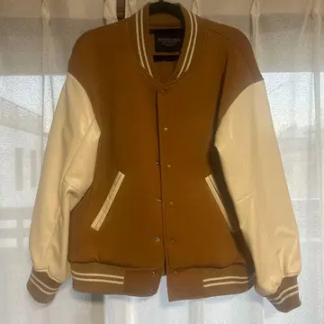 SONNYLABEL 바시티 자켓 브라운 화이트