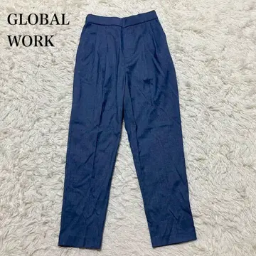 GLOBAL WORK 슬랙스 오피스 캐주얼 뒷 허리밴딩 세탁 가능