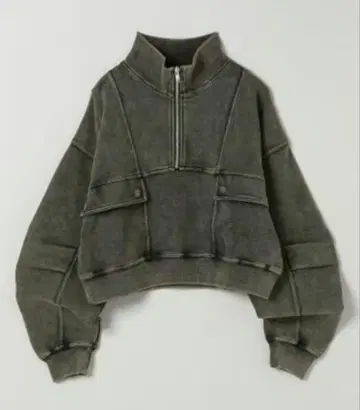 JEANASIS 블리치 하프 ZIP 숏 풀오버