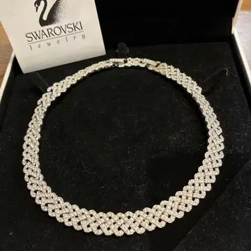 Swarovski 실버 목걸이 뜨개질 디자인