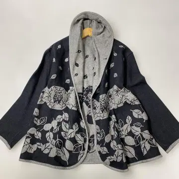 군언당 네네 루즈핏 자카드 올빼미 자켓