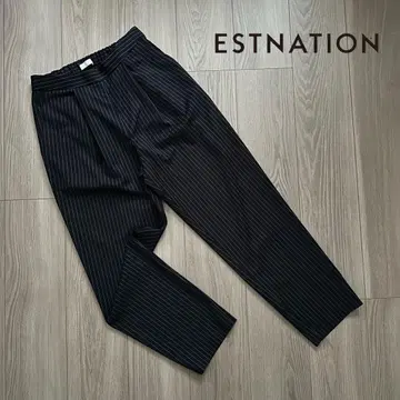 [ ESTNATION ] stripe 1 tuck slacks