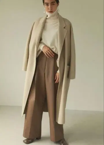 TODAYFUL 울 오버코트 베이지 / 36inch
