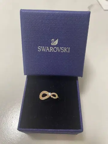 Swarovski 무한대 반지 크리스탈 포함 사이즈 #50 로즈 골드
