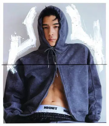 NKNIT ZIP 후디 스웨트셔츠 사이즈 2