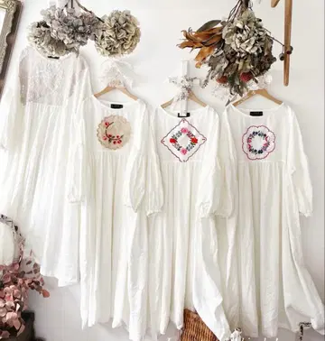 핸드메이드 작가 shizuka의 앤티크 레이스 원피스