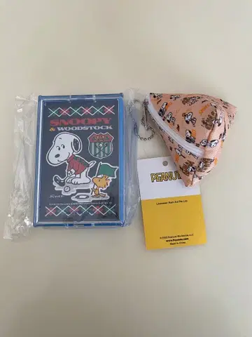 스누피 카드놀이 삼각형 파우치 미니 파우치 SNOOPY 레트로