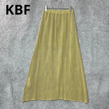 3122 KBF 롱 스커트 프리 사이즈 메쉬 시스루 니트 면