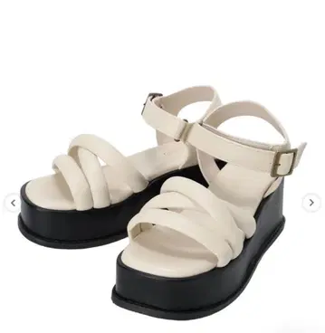 에카 소포 통굽 샌들 아이보리 M 사이즈 23.5cm