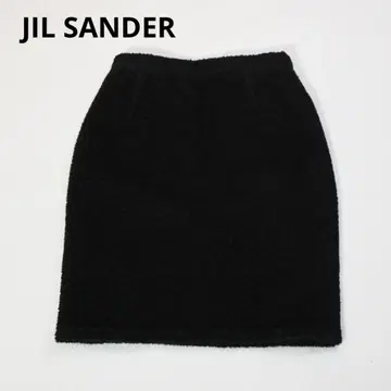 369 질 샌더 알파카 혼합 타이트 스커트 블랙 40 사이즈